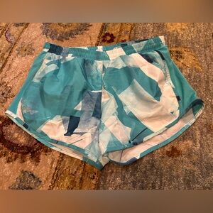 Abstract Blue and White Under Armour Athletic Shorts